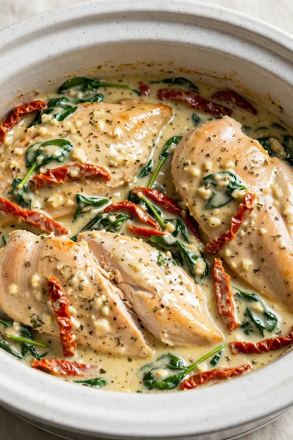Crockpot Tuscan Garlic Chicken