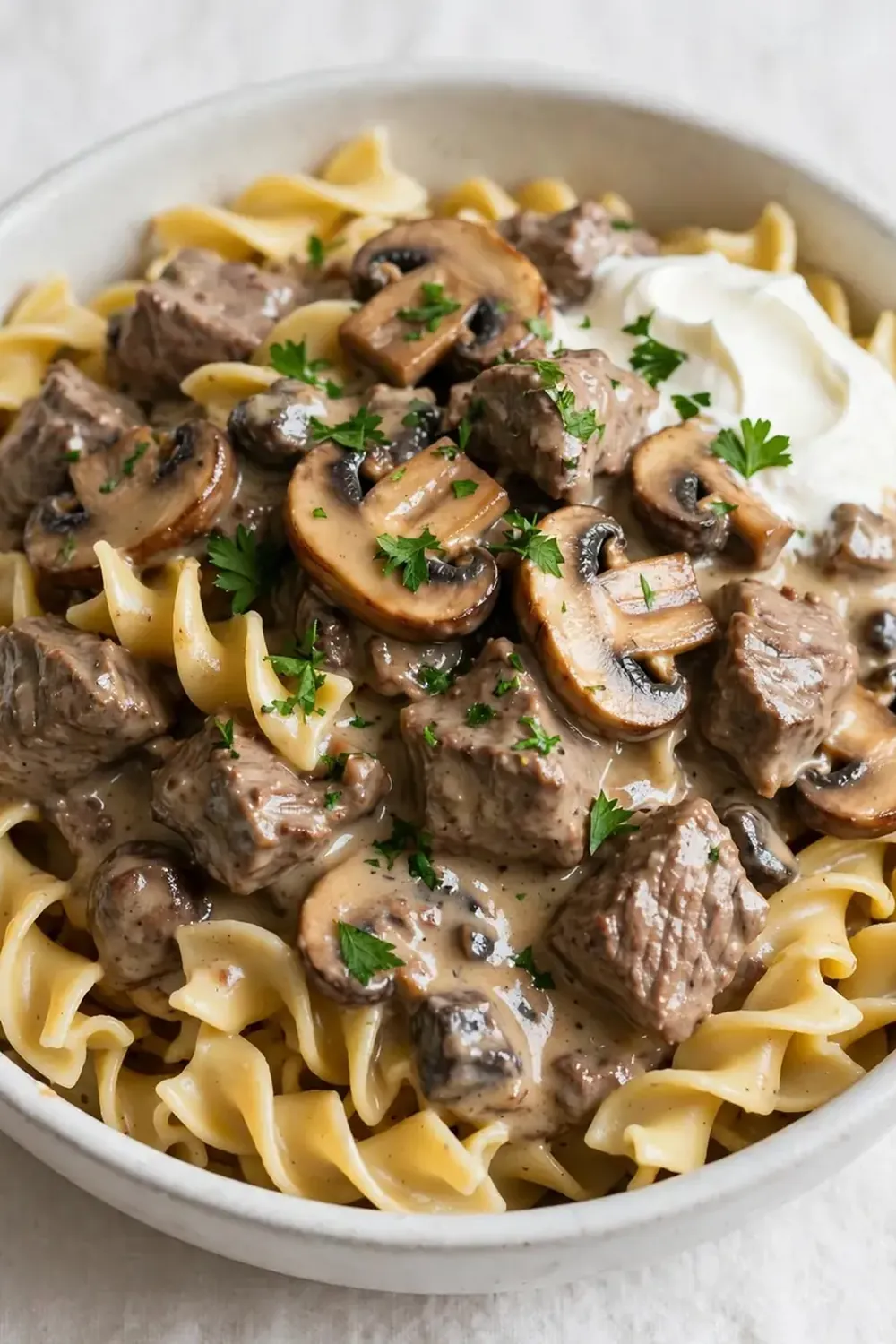Slow Cooker Beef Stroganoff