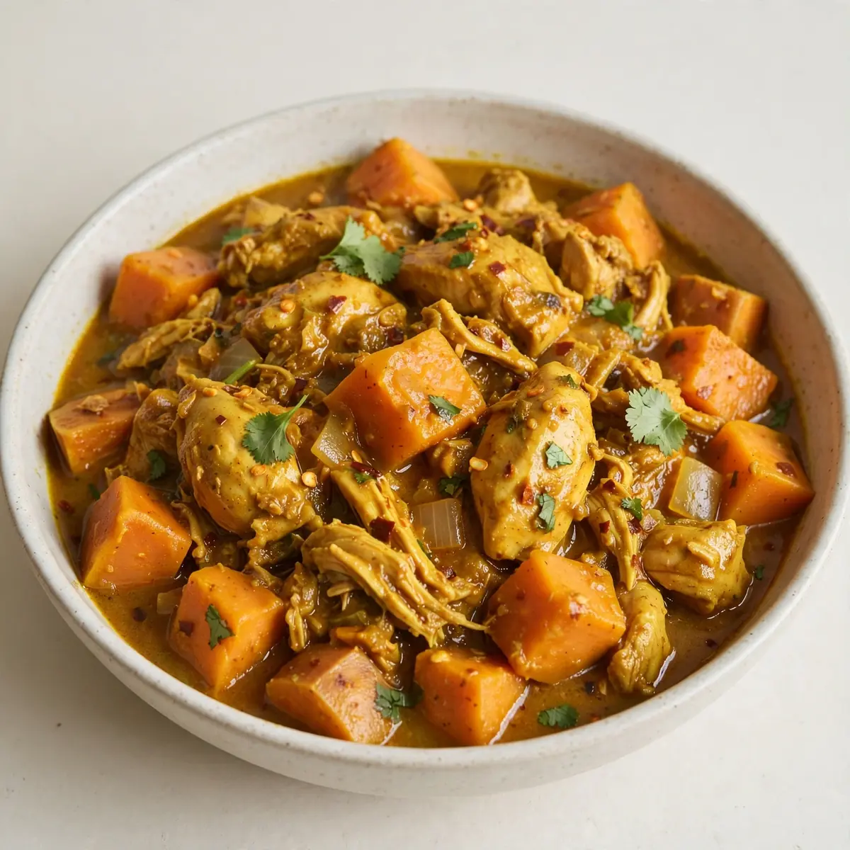Easy Slow Cooker Chicken Curry with Sweet Potatoes