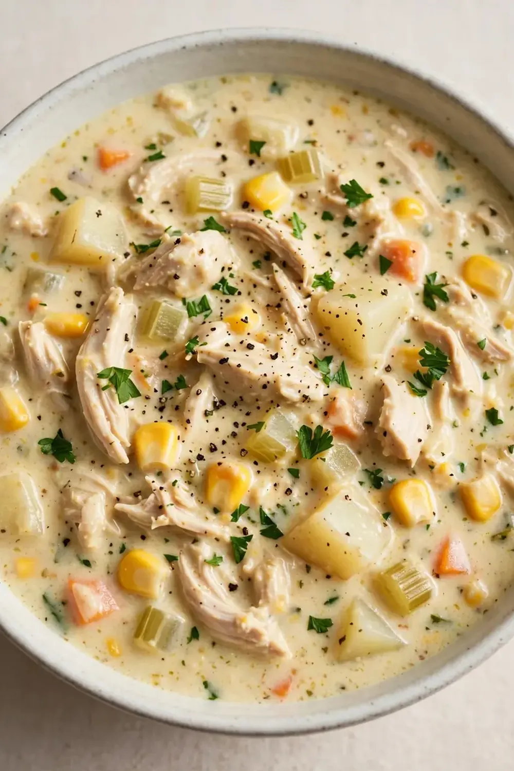 Slow Cooker Creamy Chicken Chowder