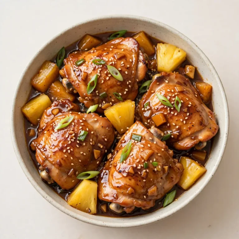Easy Slow Cooker Hawaiian Chicken Thighs for Busy Nights