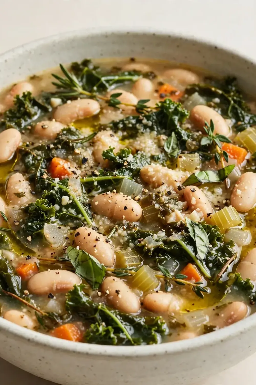 Slow Cooker Tuscan White Bean and Kale Soup