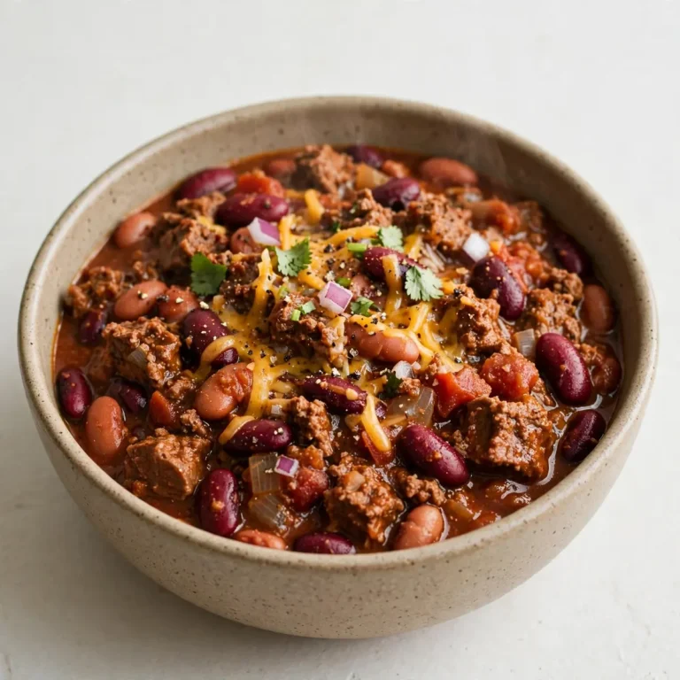 Easy Weeknight Crockpot Beef Chili with Beans