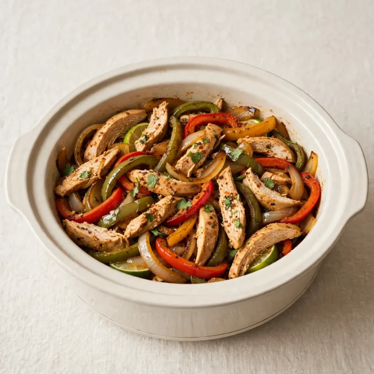 Easy Weeknight Dump-and-Go Crockpot Chicken Fajitas
