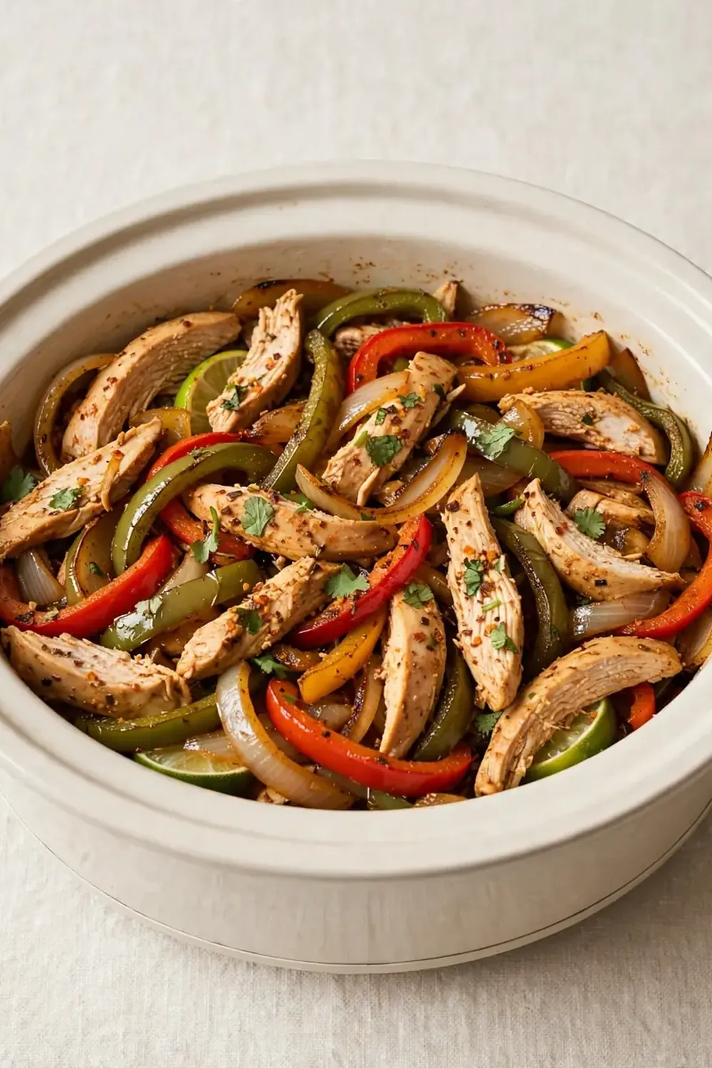 Dump-and-Go Crockpot Chicken Fajitas