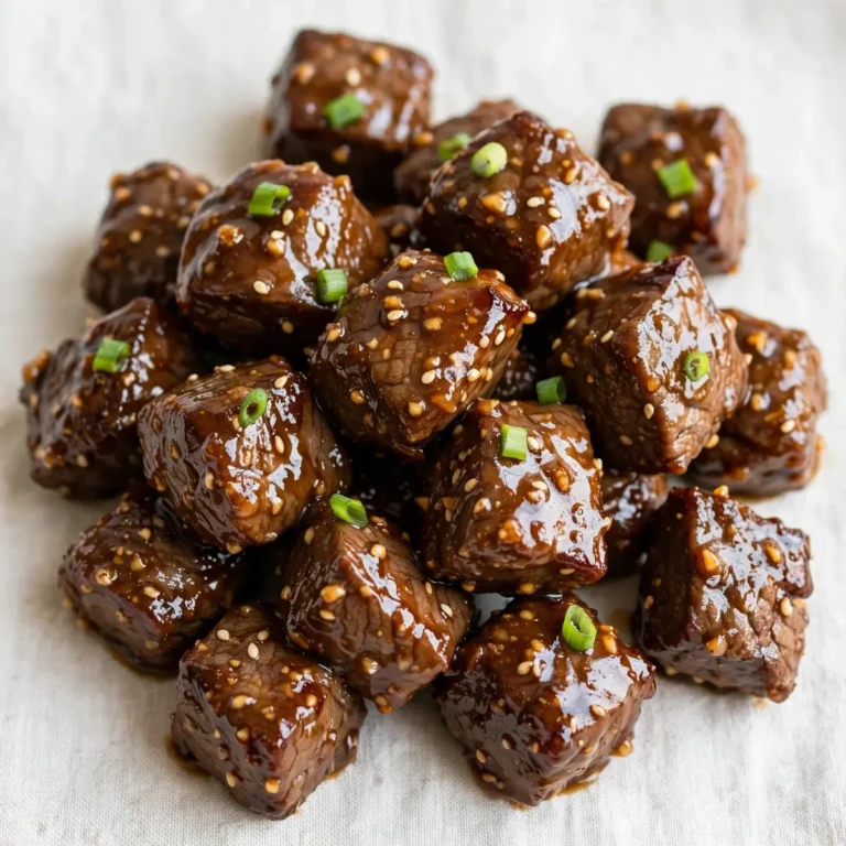 Quick 20-Min Crockpot Honey Garlic Beef Bites