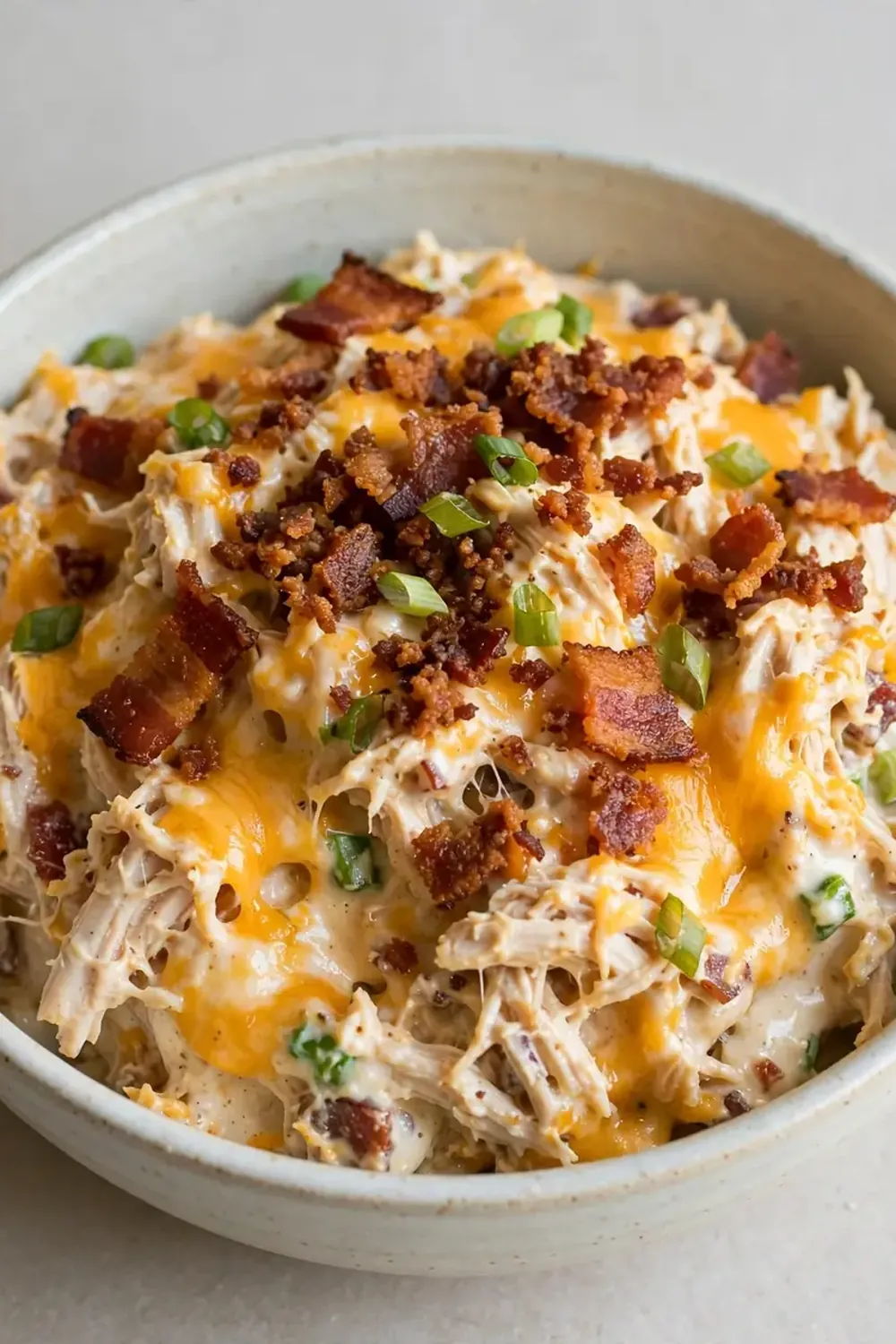Crockpot Crack Chicken (Chicken, Cream Cheese, Cheddar, Beef Bacon)