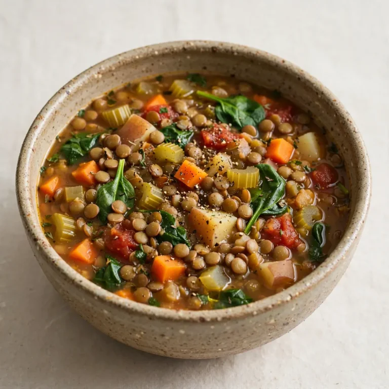 Quick Weeknight Slow Cooker Lentil and Vegetable Soup