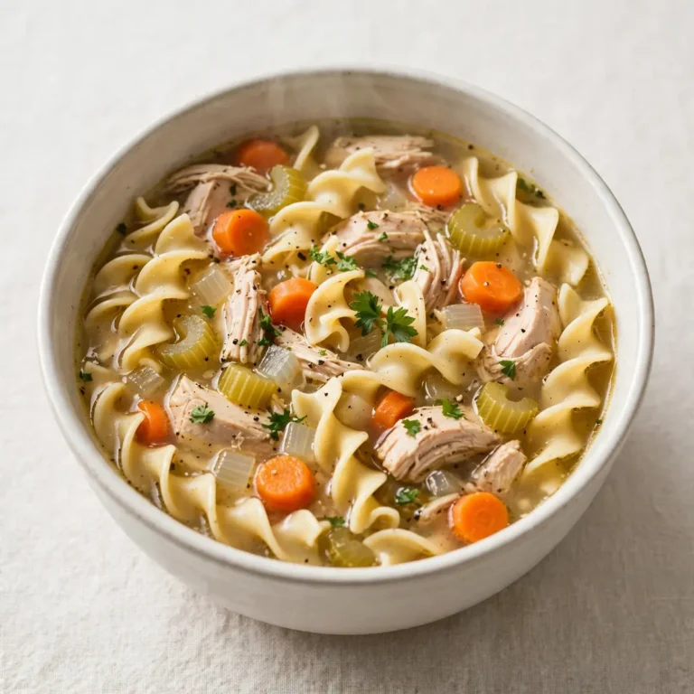 Set-and-Forget Crockpot Chicken Noodle Soup for Busy Weeknights