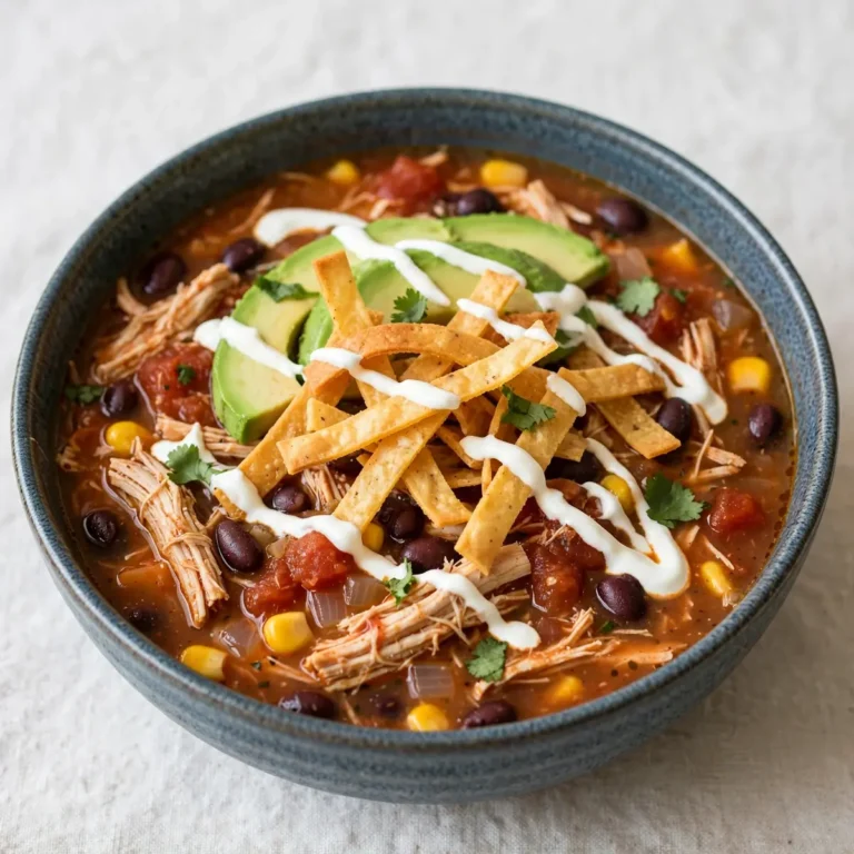 Set-and-Forget Slow Cooker Chicken Tortilla Soup