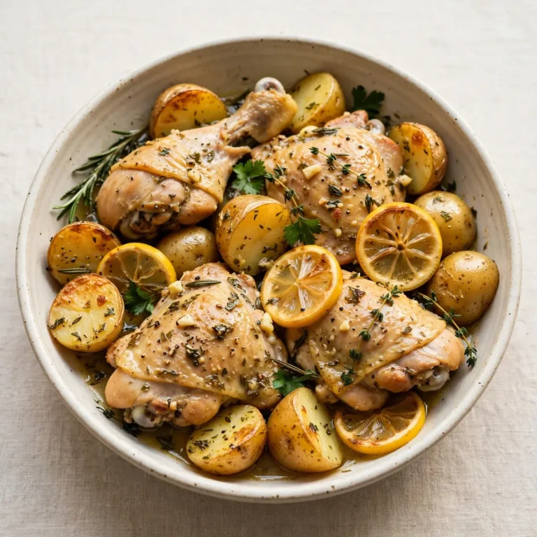 Set-and-Forget Slow Cooker Lemon Herb Chicken and Potatoes