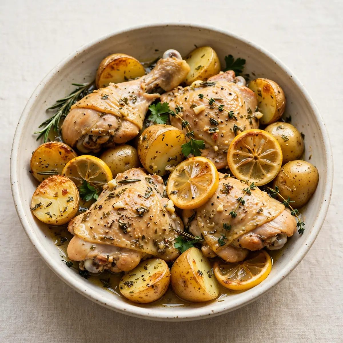 Set-and-Forget Slow Cooker Lemon Herb Chicken and Potatoes