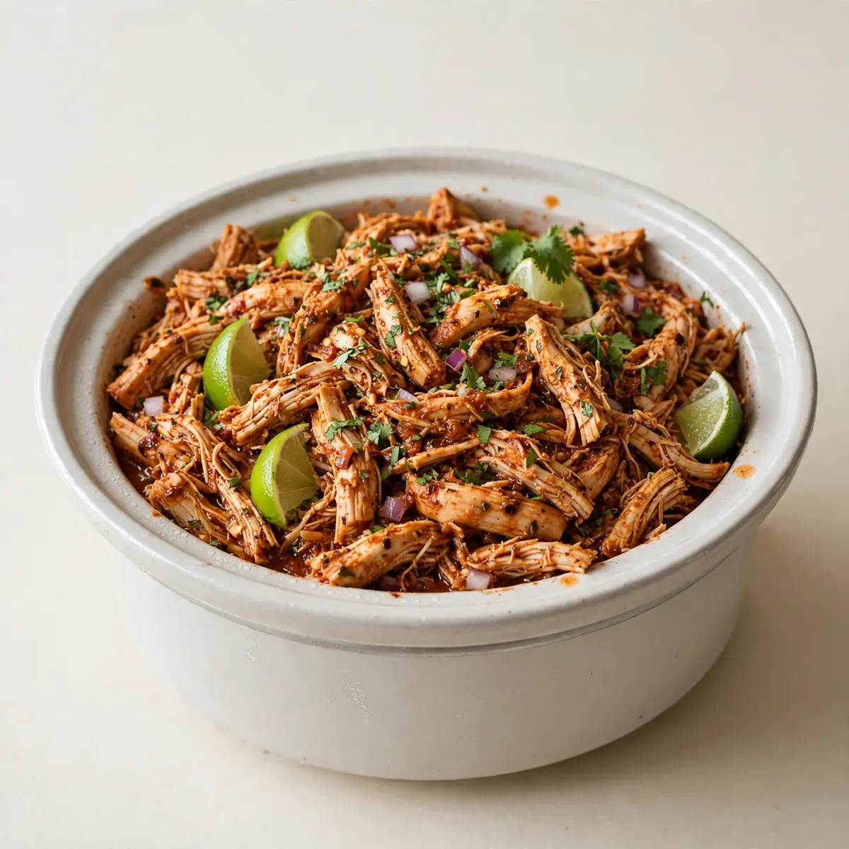 Set It and Forget It Crockpot Mexican Shredded Chicken