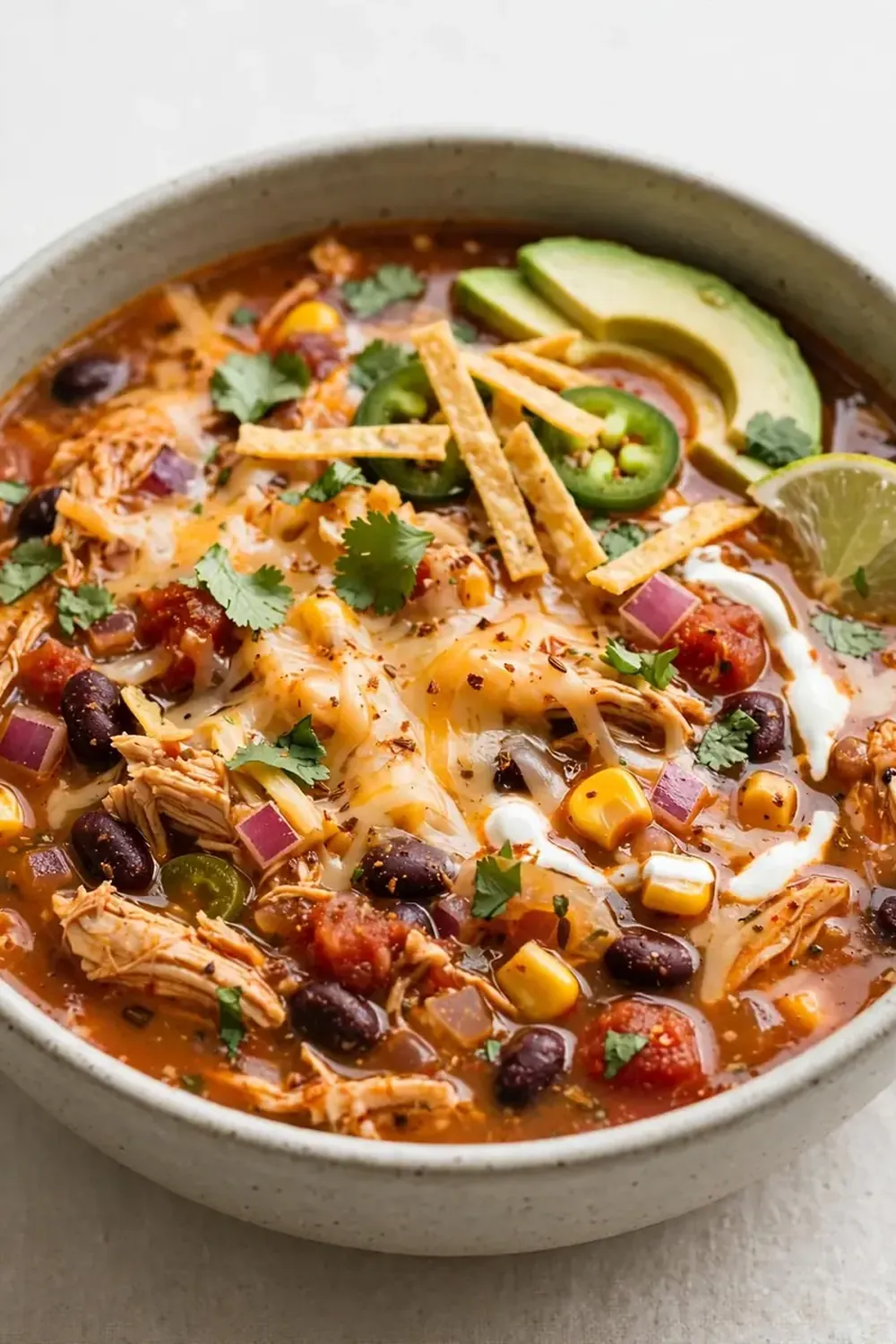 Slow Cooker Chicken Enchilada Soup