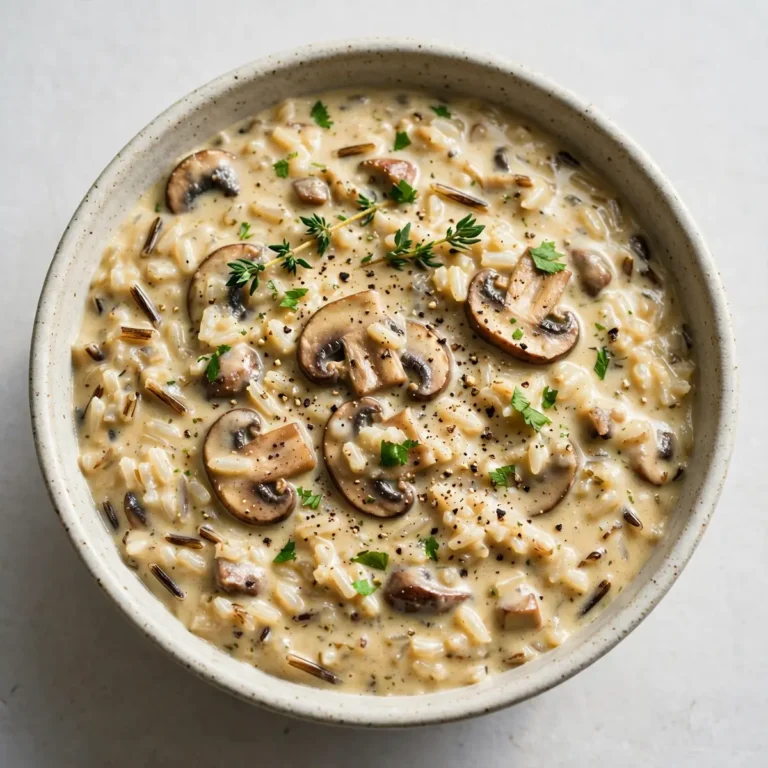 Slow Cooker Creamy Wild Rice And Mushroom Soup