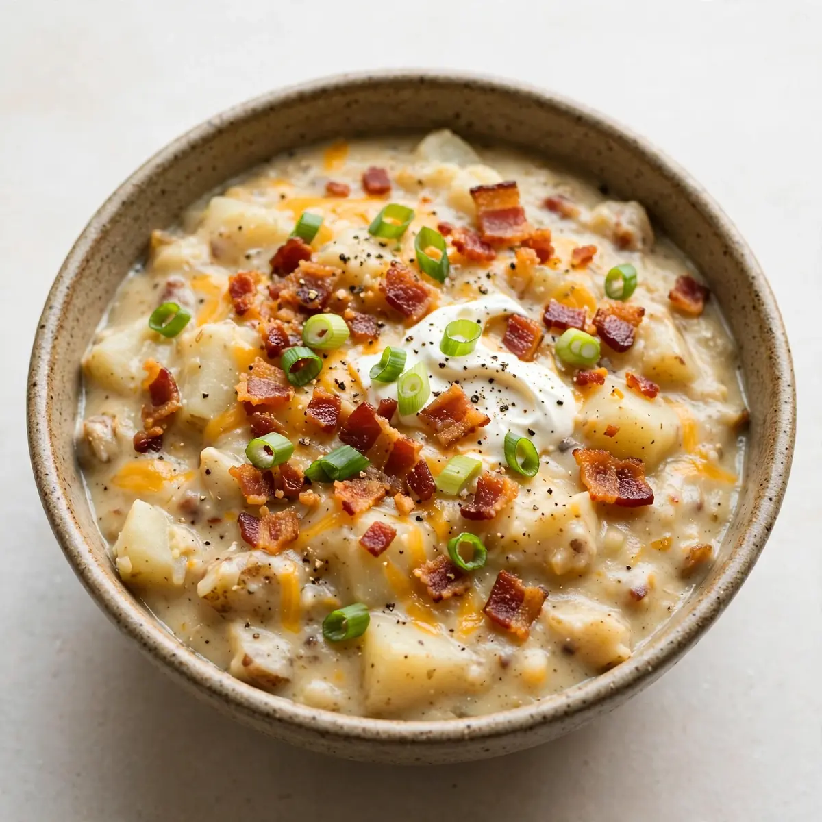 Slow Cooker Loaded Baked Potato Soup for Easy Weeknights
