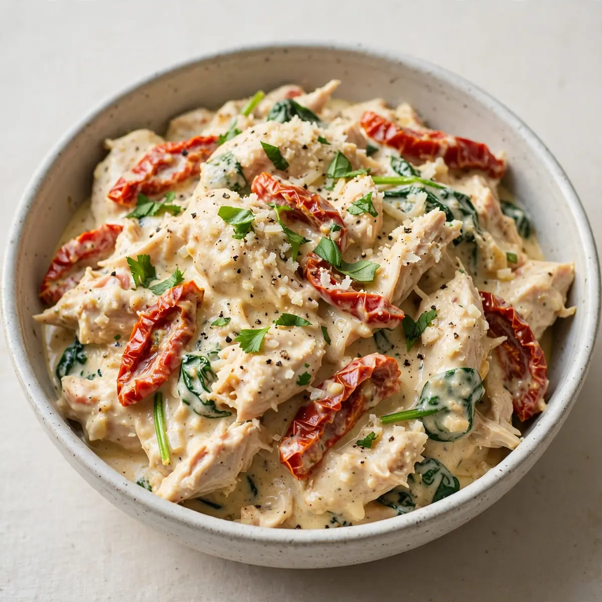 Weeknight Slow Cooker Creamy Sundried Tomato Chicken